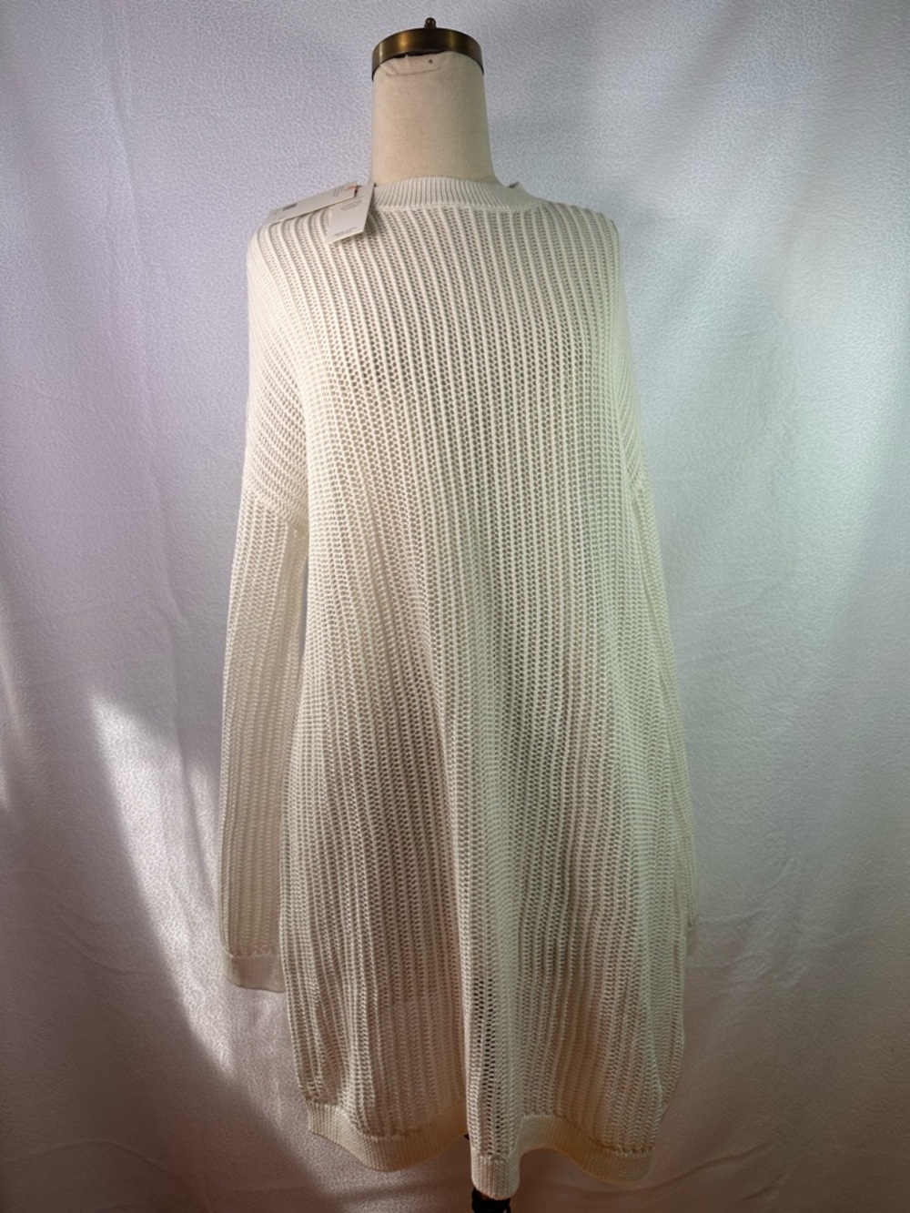 Quince NWTCream Open-Knit Sweater dress/coverup size L